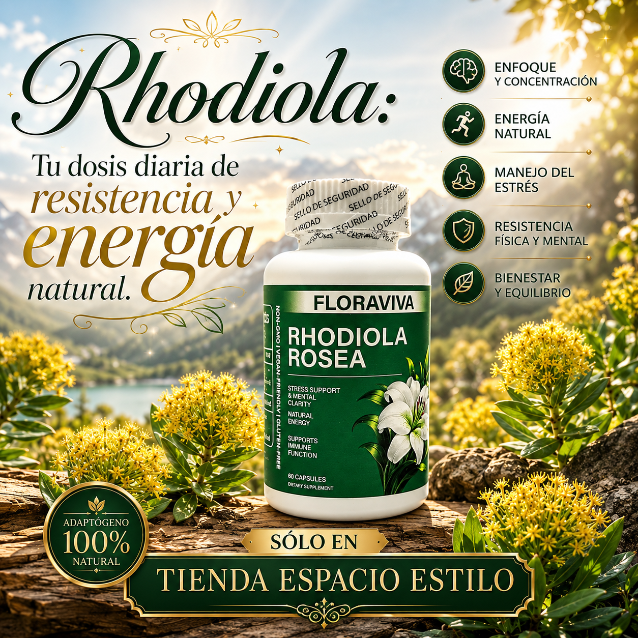 🌿 FloraViva Rhodiola Rosea