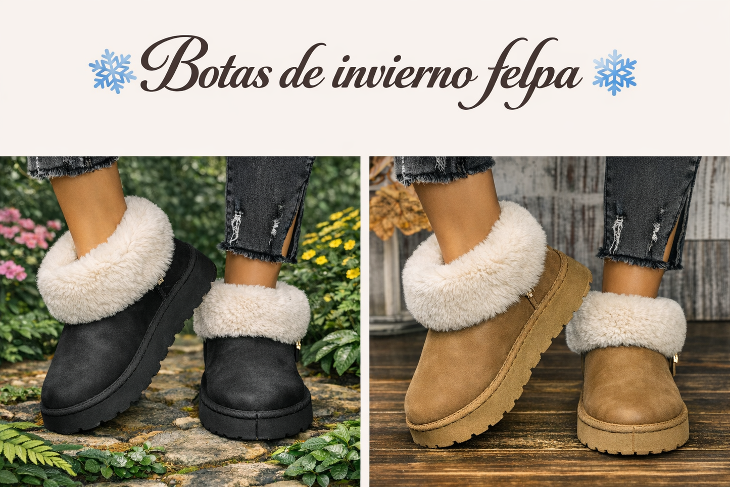 ❄️ BOTAS INVIERNO FELPA