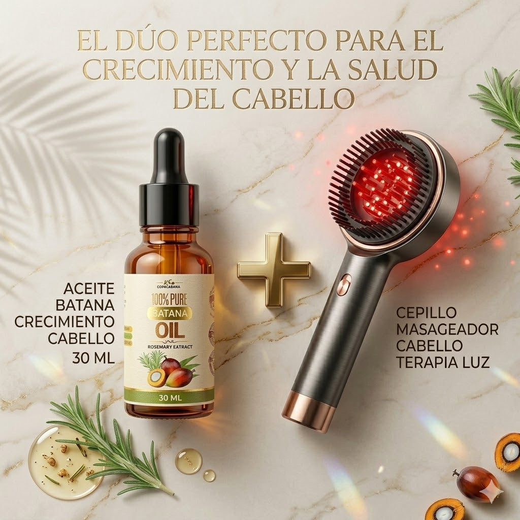 KIT CAPILAR: ACEITE BATANA + CEPILLO DE LUZ