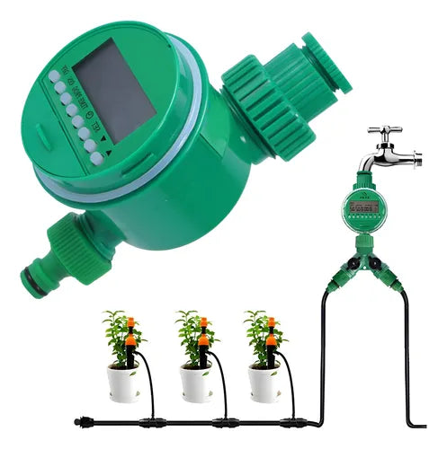 🌱 Temporizador de Riego Digital + Sistema de Micro Goteo