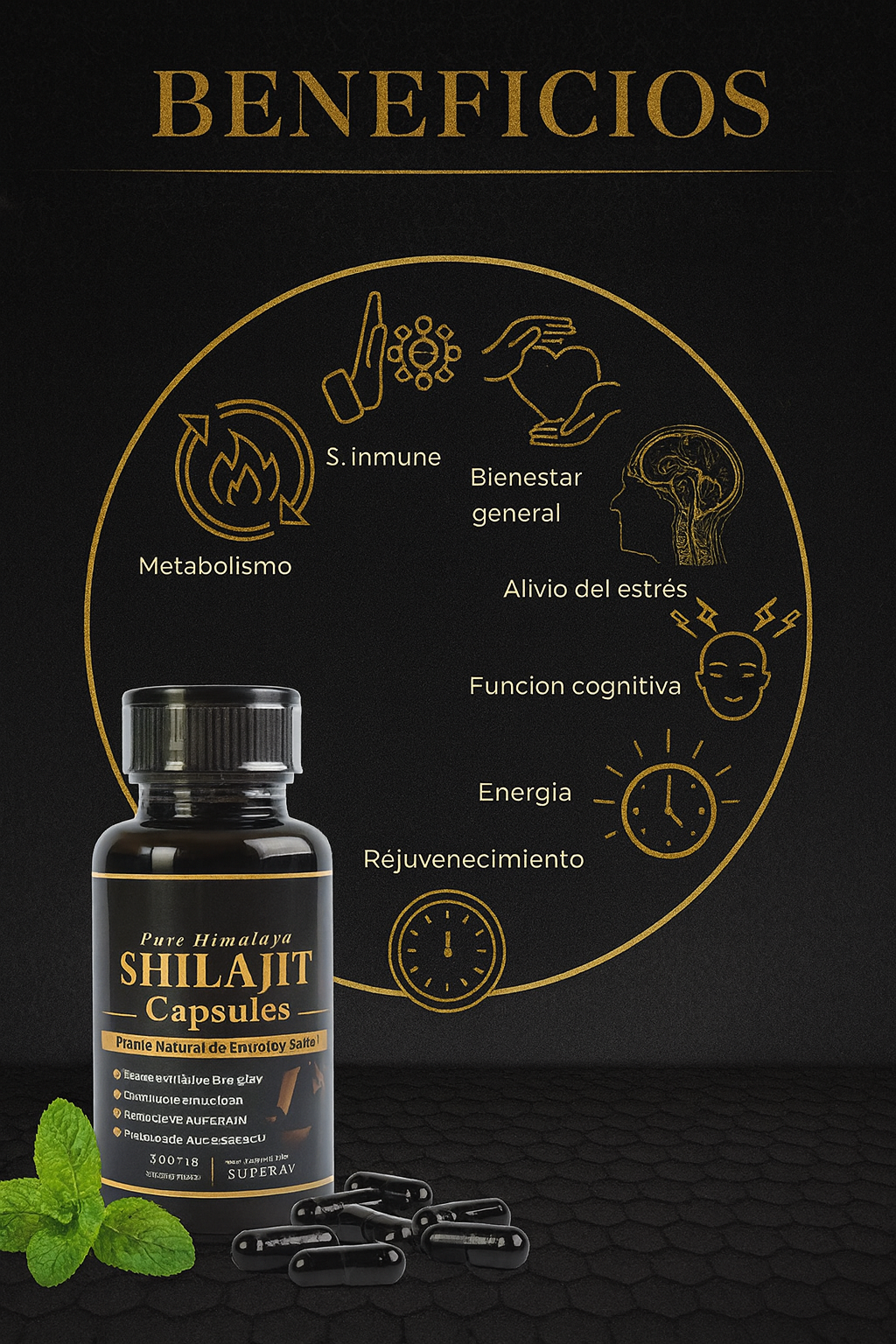SHILAJIT PURE HIMALAYA 60 CAPSULAS