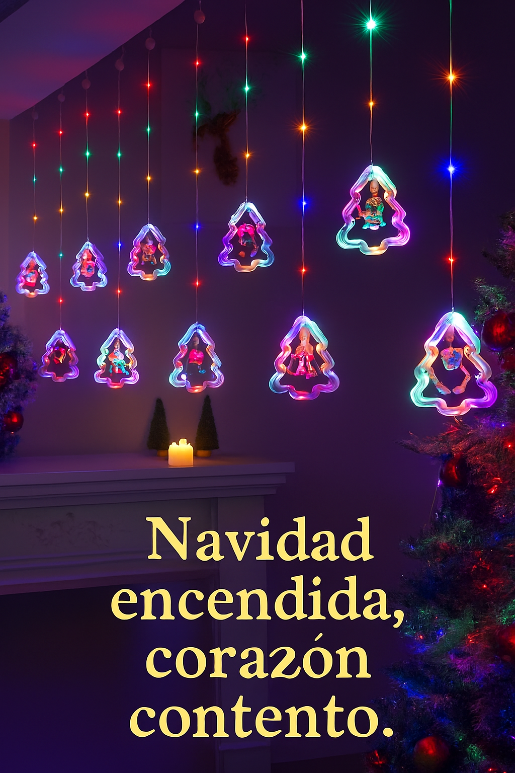 Luces navideñas forma de árbol 🎄