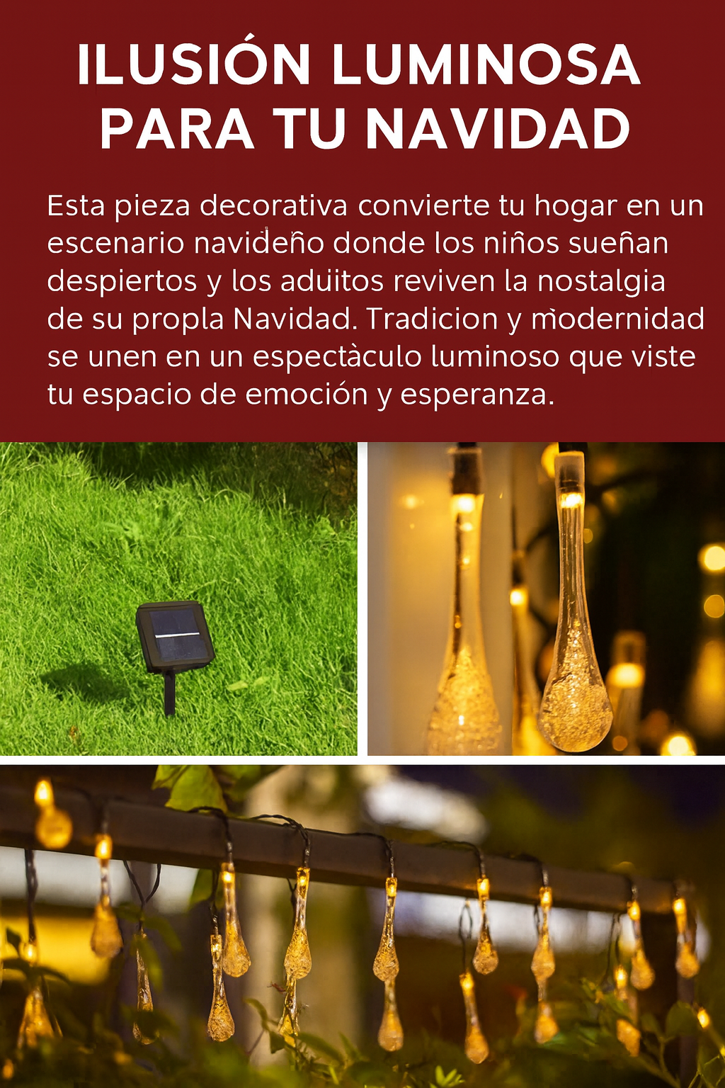 LUCES LED FORMA DE GOTA