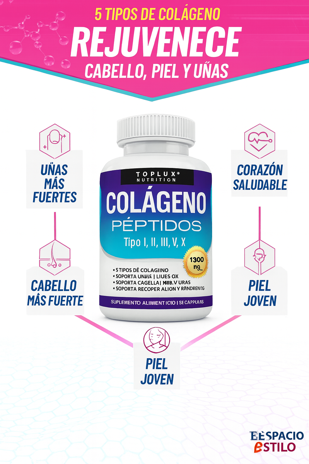 COLÁGENO PÉPTIDOS I, II, III, IV y V