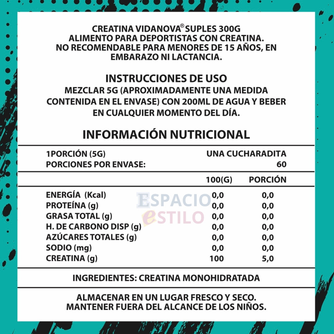 Creatina Monohidratada VIDANOVA