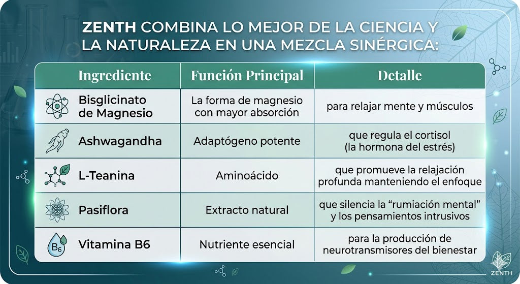 ZENTH: Calma Y Estrés | Ashwagandha + Magnesio