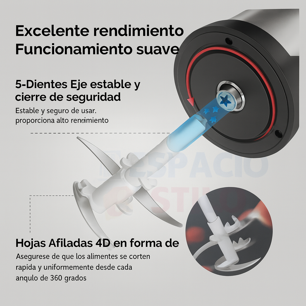 Picadora Eléctrica 2L de Acero Inoxidable