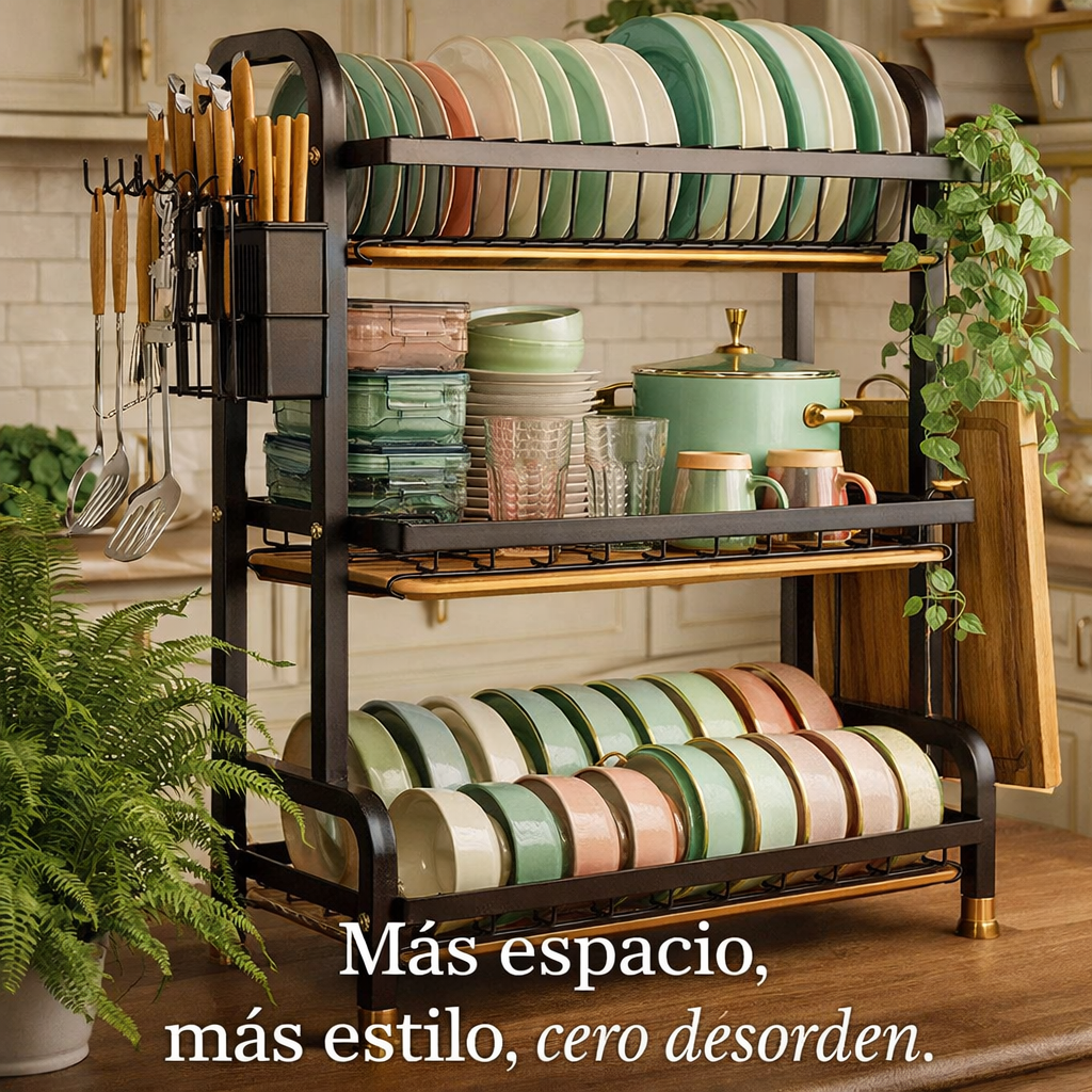 Escurridor de platos 3 niveles