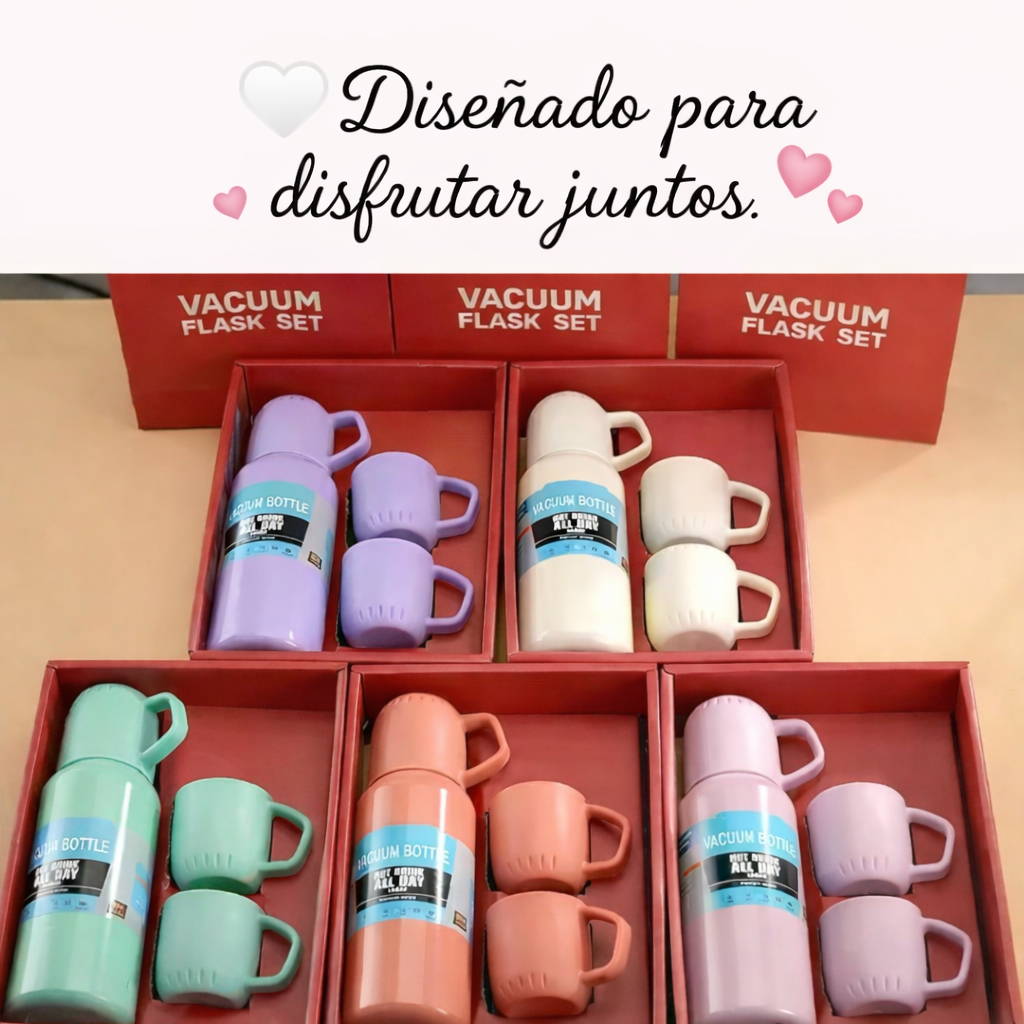 SET TERMO ACERO INOXIDABLE 500 CC