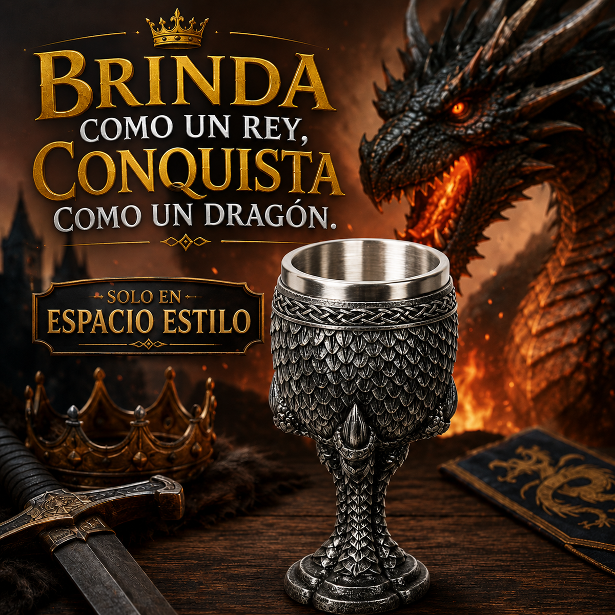 Copa Cáliz Gótico Dragón