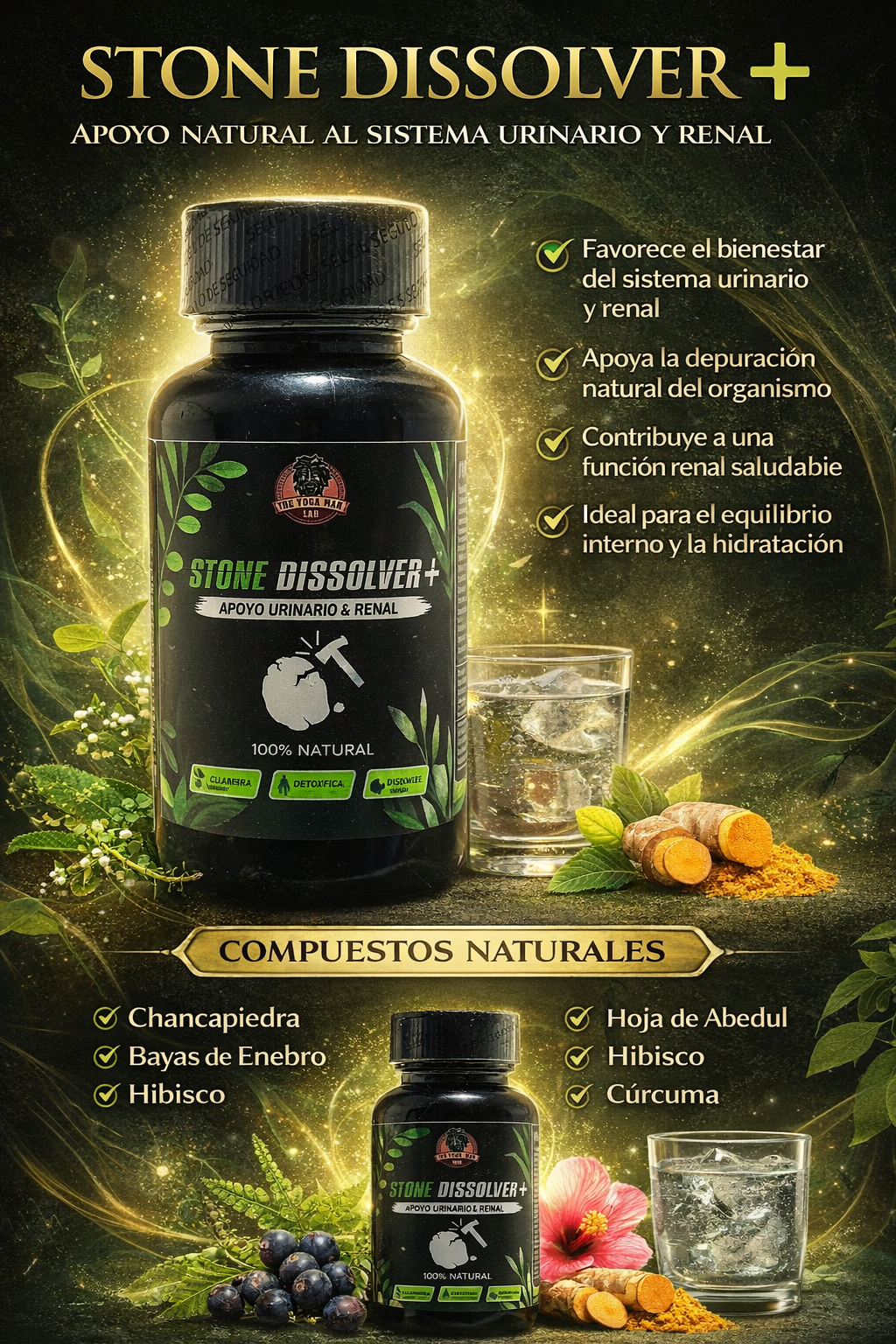 Stone Dissolver + DISUELVE CÁLCULOS RENALES