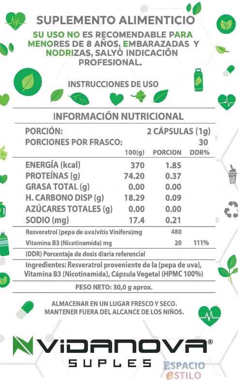 NAD+ RESVERATROL Vidanova®