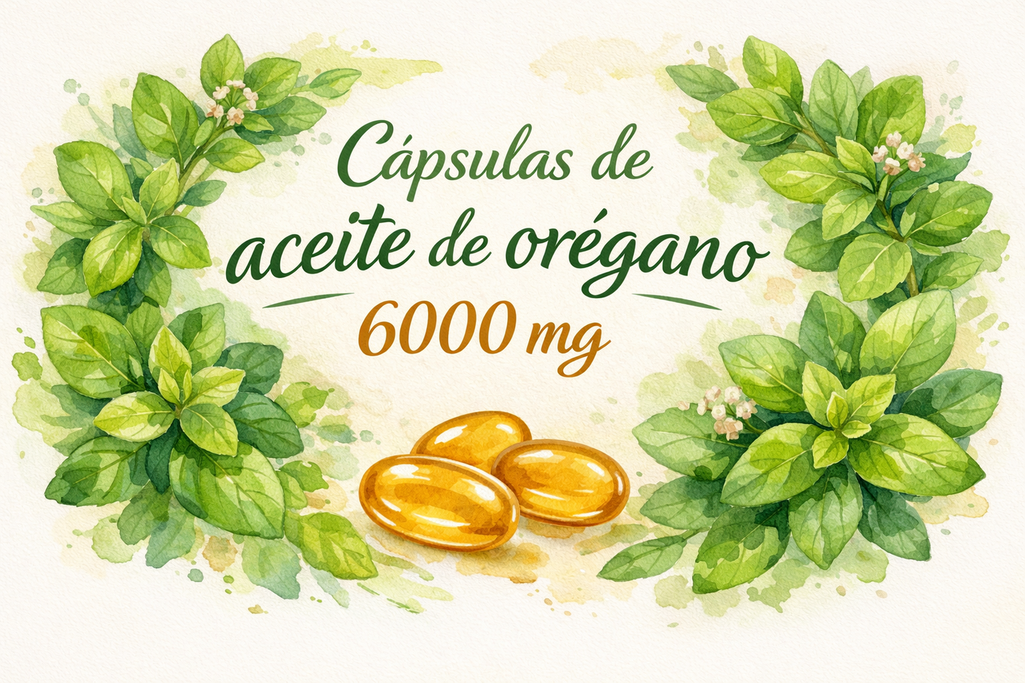 🌿 Cásulas de Orégano 6000 mg – Cápsulas Blandas