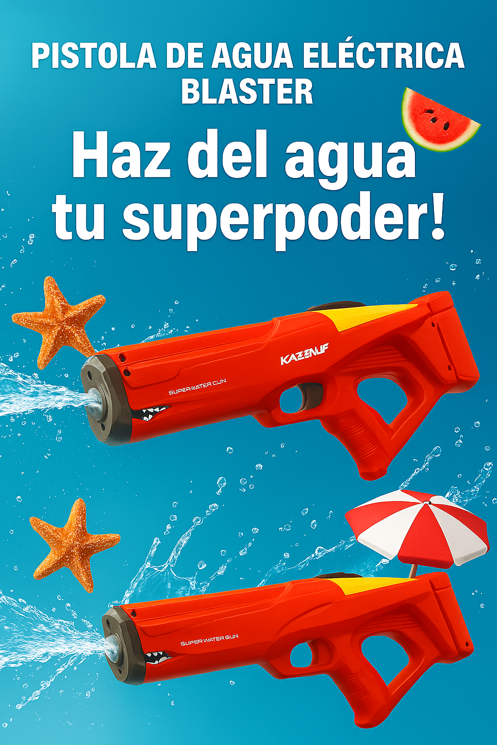PISTOLA DE AGUA ELECTRICA Blaster TIBURÓN