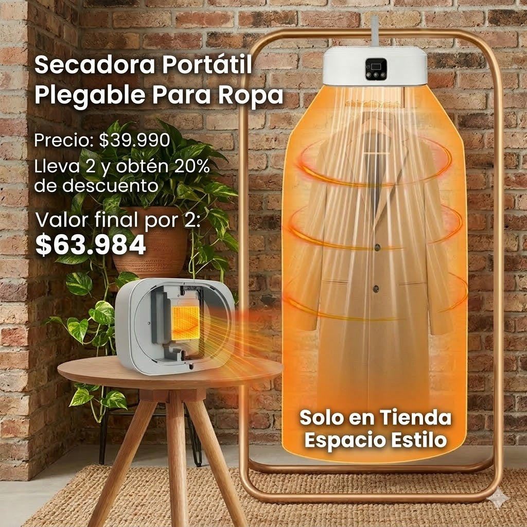Secadora Portátil Plegable Para Ropa AURA DRY