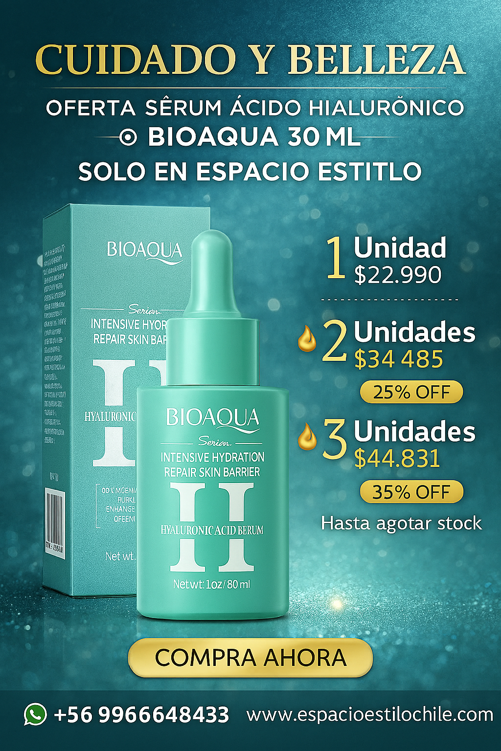 SERUM ACIDO HIALURONICO BIOAQUA