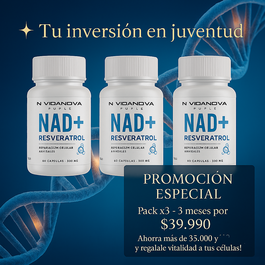 PACK X3 NAD+ RESVERATROL 1000MG