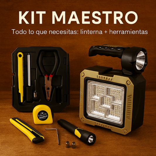 💡🔧KIT MAESTRO LINTERNA + HERRAMIENTAS🔧💡