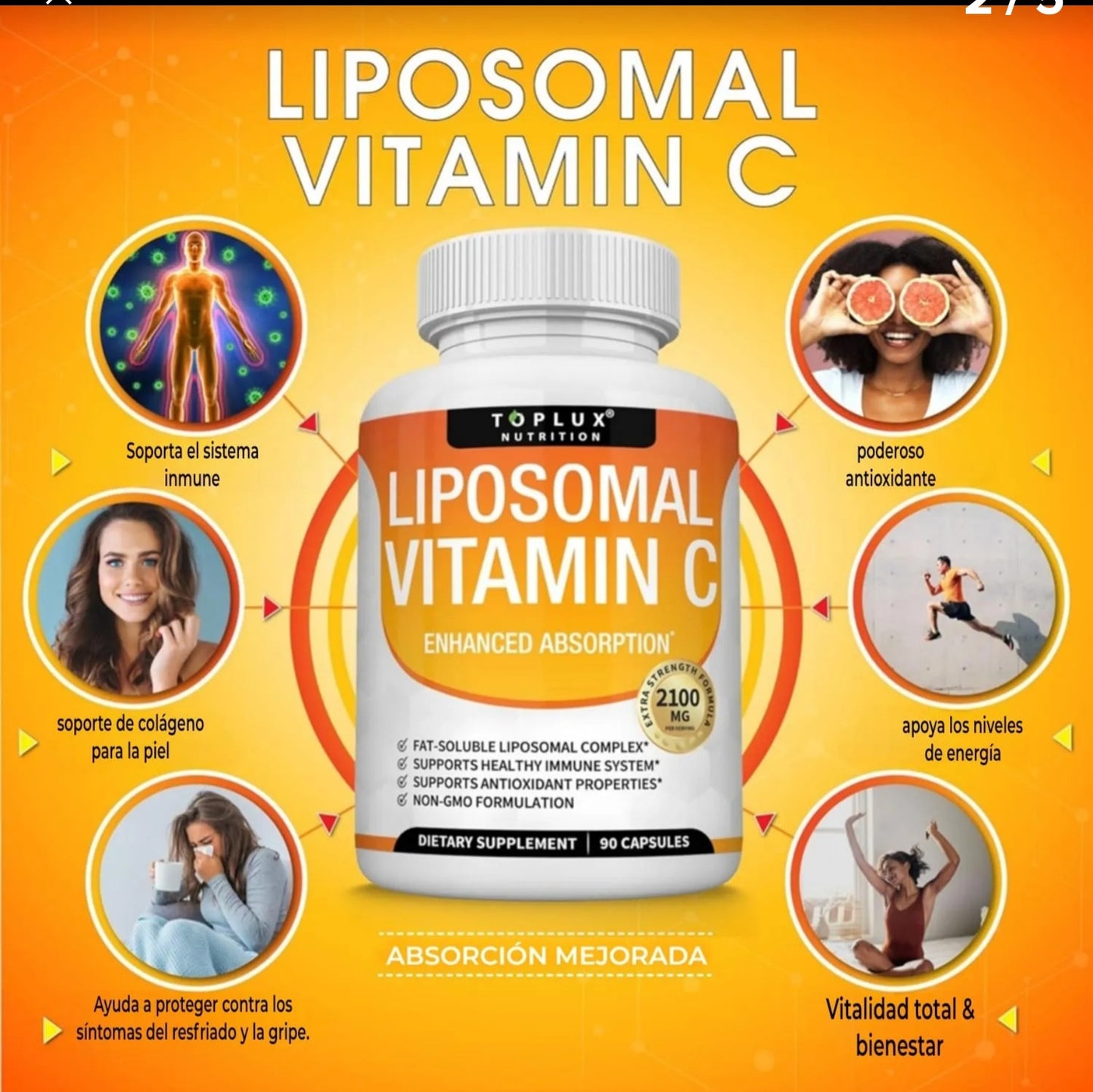 Vitamina C 1000 mg TOPLUX