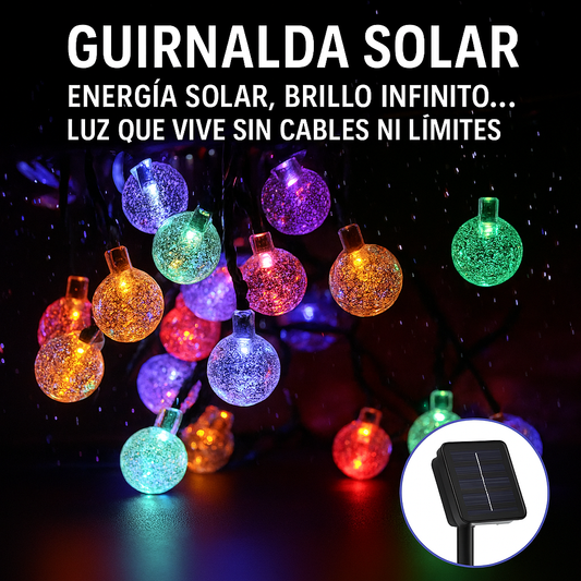 ✨ Guirnalda SOLAR bolitas LED